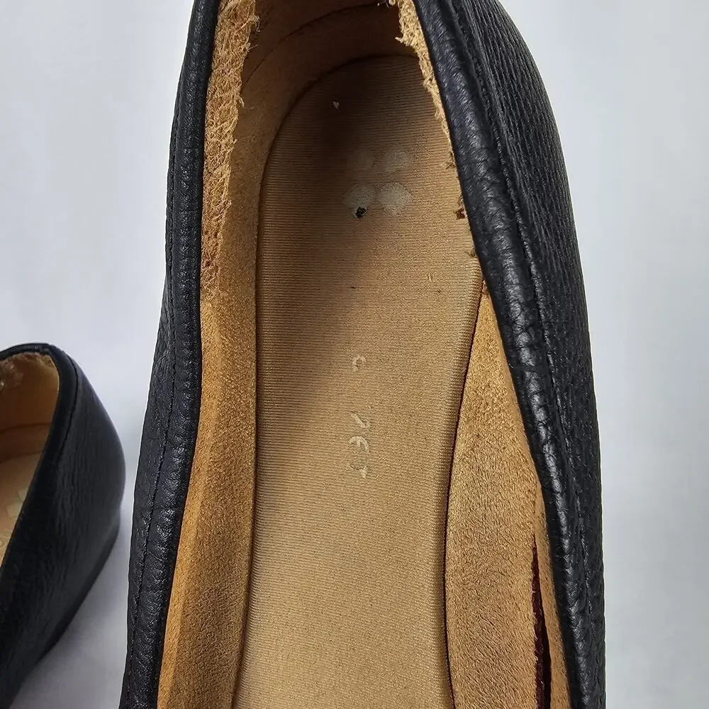 Naturalizer Jaye Black Leather Comfort Ballet Flats Shoes Womens Size 9 M EUR 39
